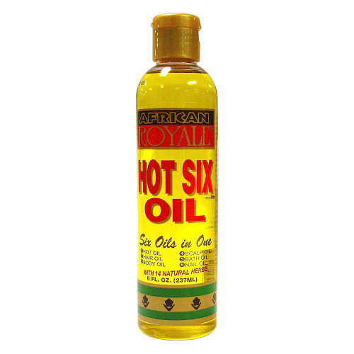 African Royale Hot Six Oil, 15 Natural Herbs for Hair & Scalp Care, 8 Oz