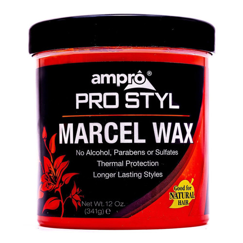 Ampro Pro Styl Marcel Hair Wax, Long-Lasting Hold & Frizz Control, 12 Oz