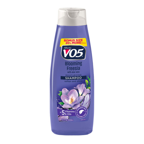 Alberto VO5 Blooming Freesia Moisturizing Shampoo, Gentle Cleansing & Softening, 15 oz
