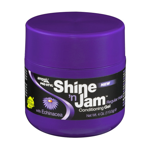 Ampro Pro Style Shine  Jam Conditioning Gel, Regular Hold, Non-Flaking Formula, 4 oz