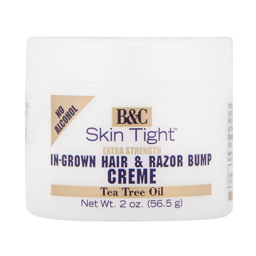 B&C Skin Tight Extra Strength In-Grown Hair & Razor Bump Defense Cream, 2 Oz