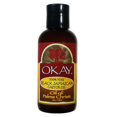 Okay Black Jamaican Castor Oil 100% Pure Growth & Strength Blend,4 Oz