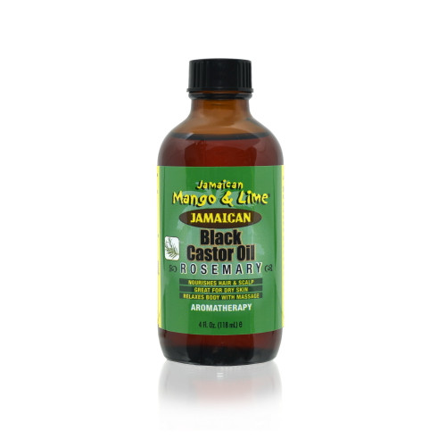 Jamaican Mango and Lime Black Rosemary Castor Oil, Invigorates Scalp & Stimulates Growth, 4 Oz