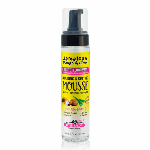Jamaican Mango and Lime Braids Your Way Braiding & Setting Mousse, Provides Flexible Hold, 8 Oz