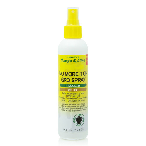 Jamaican Mango And Lime No More Itch Gro Hair Spray, Relieves Itch & Boosts Growth, 8 Oz