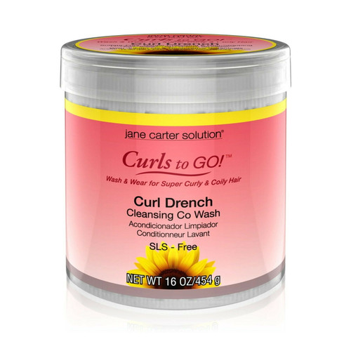 Jane Carter Curls to Go Curl Drench Cleansing Co-Wash, Gently Cleanses & Conditions, 16 Oz