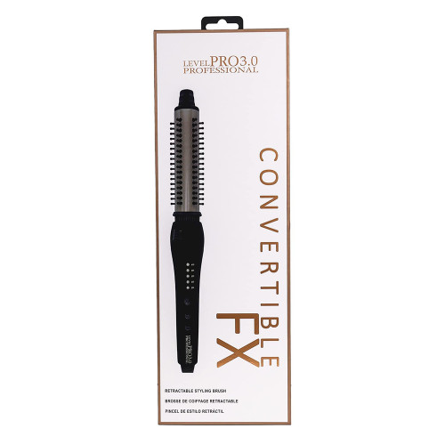 Level Pro 3.0 Professional Convertible FX Retractable Hair Styling Brush Ceramic Heated, 1 ea