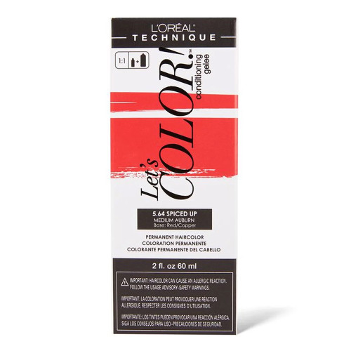 L'Oreal Let's Color 5.64 Spiced Up Red Permanent Haircolor Fiery & Vibrant, 1 ea