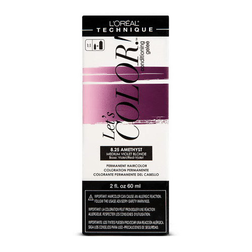 L'Oreal Let's Color 8.25 Amethyst Violet Blonde Permanent Haircolor Soft & Striking, 1 ea