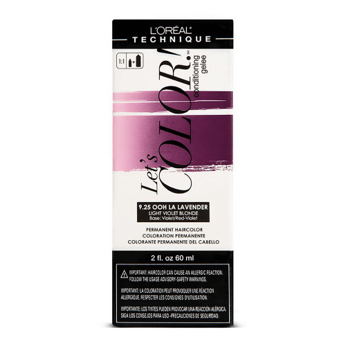 L'Oreal Let's Color 9.25 Ooh La Lavender Light Violet Blonde Permanent Haircolor Subtle & Chic, 1 ea