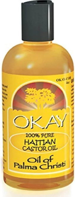 Okay 100% Pure Haitian Castor Oil for All Hair Types, 4 Oz