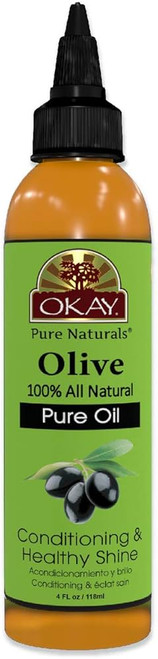 Okay 100% Pure Olive Oil for Hair & Skin Moisture, 4 Oz