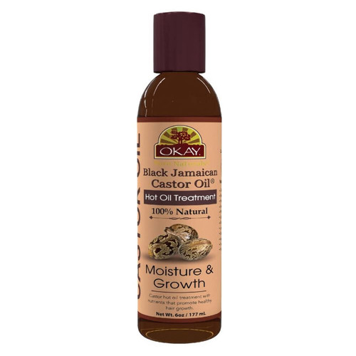 Okay Black Jamaican Castor & Hot Oil Treatment for Hair Repair, 6 Oz