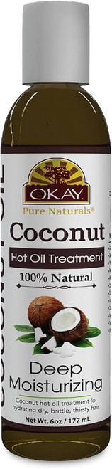 Okay Coconut Oil Hot Oil Treatment for Hair Repair, 6 Oz