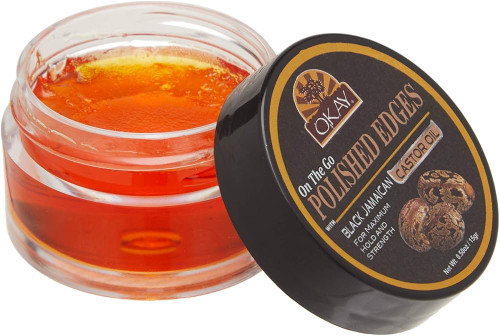 Okay On-The-Go Polished Edges with Black Jamaican Castor Oil for Hair, 0.50 Oz