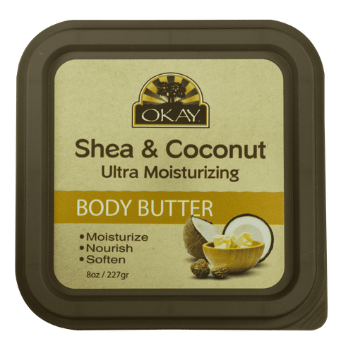 Okay Pure Natural Shea & Coconut Ultra Moisturizing Body Butter, 8 Oz