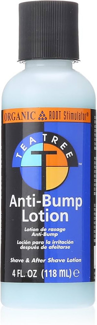 Organic Root Stimulator Tea Tree Oil Anti-Bump Shave & After Shave Lotion, 4 Oz