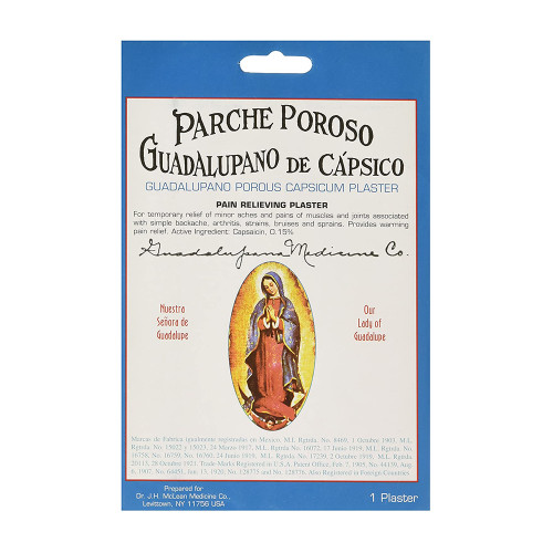 Guadalupano Porous Capsicum External Medicated Plaster for Pain Relief, 4.5 x 7 Inches