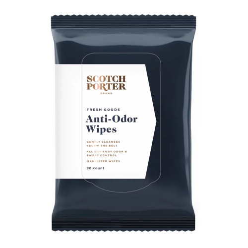Scotch Porter Anti-Odor Wipes for Freshness, 30 Ea