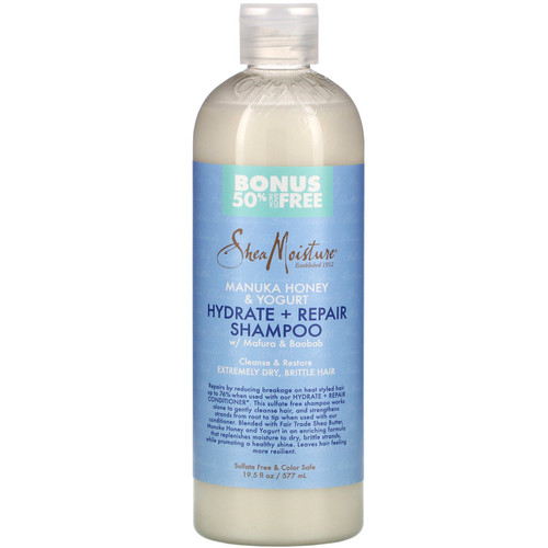 Shea Moisture Manuka Honey & Yogurt Hydrate & Repair Shampoo, 19.5 Fl Oz