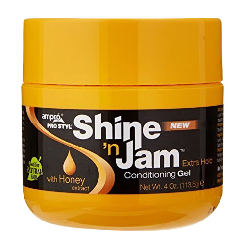 Shine N Jam Ampro Pro Styl Conditioning Gel Extra Hold for Strong Styling, 4 Oz