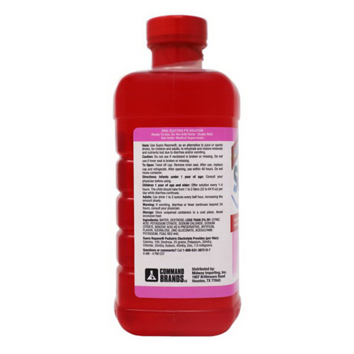 Suero Repone Electrolyte Solution with Strawberry Flavor for Replenishment, 33.8 Oz