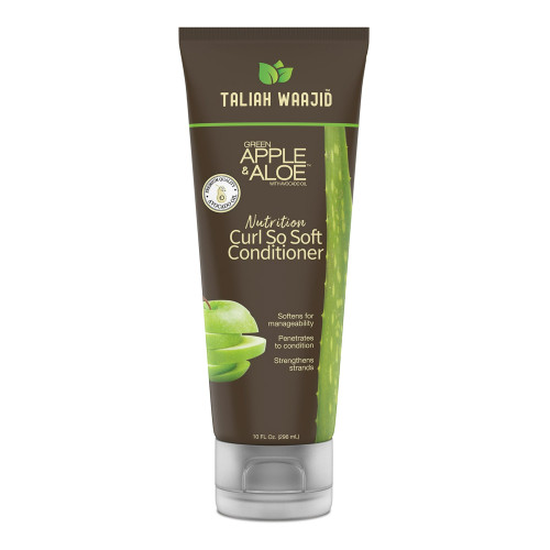 Taliah Waajid Green Apple & Aloe Nutrition Curl So Soft Conditioner for Hydration & Frizz Control, 10 Oz