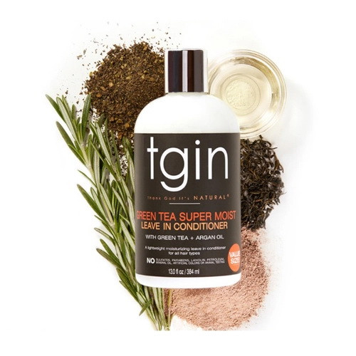 Tgin Green Tea Super Moist Leave-In Conditioner for Hydration & Frizz Control, 13 Oz