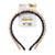 sc??nci Braided Satin Headbands, 2 pack - Black and Gold