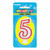 Birthday Candle Deluxe Numerical Decorative Party Supply Number 5 1 Ea