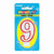 Birthday Candle Deluxe Numerical Decorative Party Supply Number 9 1 Ea