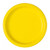 Unique Paper Plates Round Solid Neon Yellow 9 inch 16 Ea