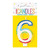 Unique Birthday Candle Vibrant Rainbow Border Number 6 Decorative Party Supply 1 Ea