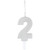 Unique Birthday Candle Silver Sparkler Number 2 Decorative Party Supply 1 Ea