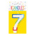 Unique Birthday Candle Vibrant Rainbow Border Number 7 Decorative Party Supply 1 Ea
