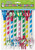 Unique Fancy Fringed Multicolor Metallic Stripes Party Blowouts, 8 ct