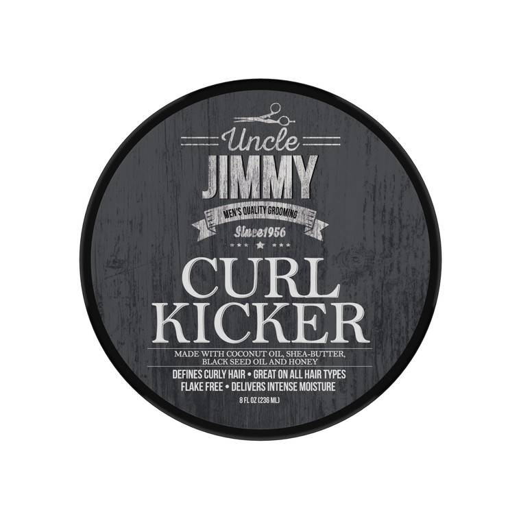 Uncle Jimmy Curl Kicker, Flake-Free Curl Enhancer for Defined & Bouncy Curls, 8 Oz