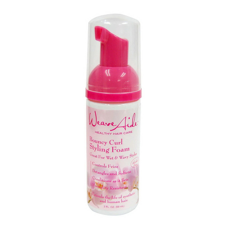 Weave Aide Bouncy Curl Styling Foam for Long-Lasting Curl Definition, 2 Oz