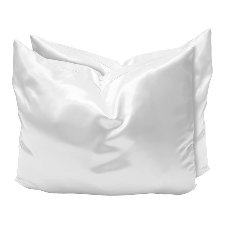 Betty Dain Satin Pillow Case White Sleep Comfort, 56 Count