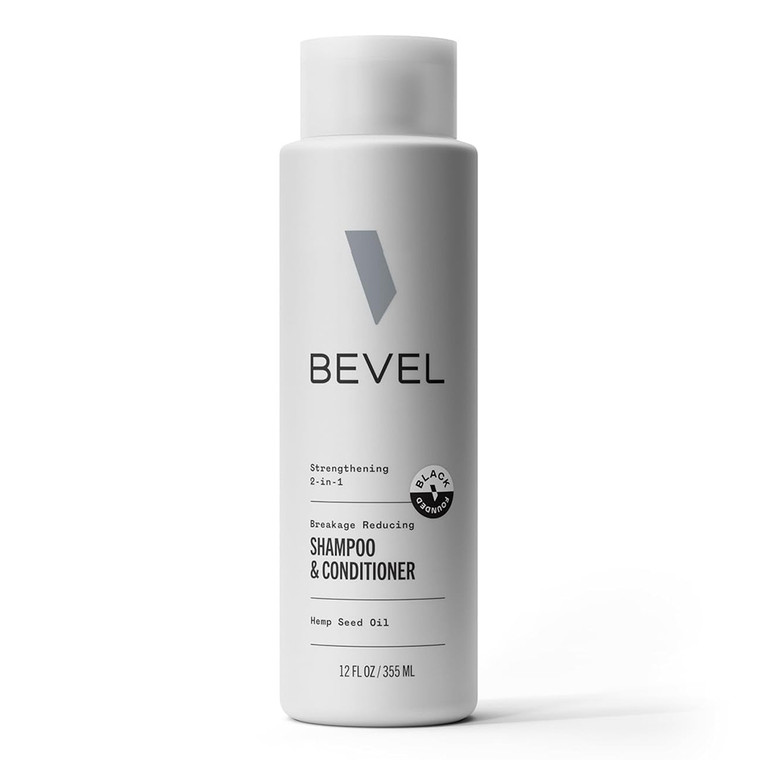 Bevel 2-in-1 Strengthening Shampoo Hair Care, 12oz