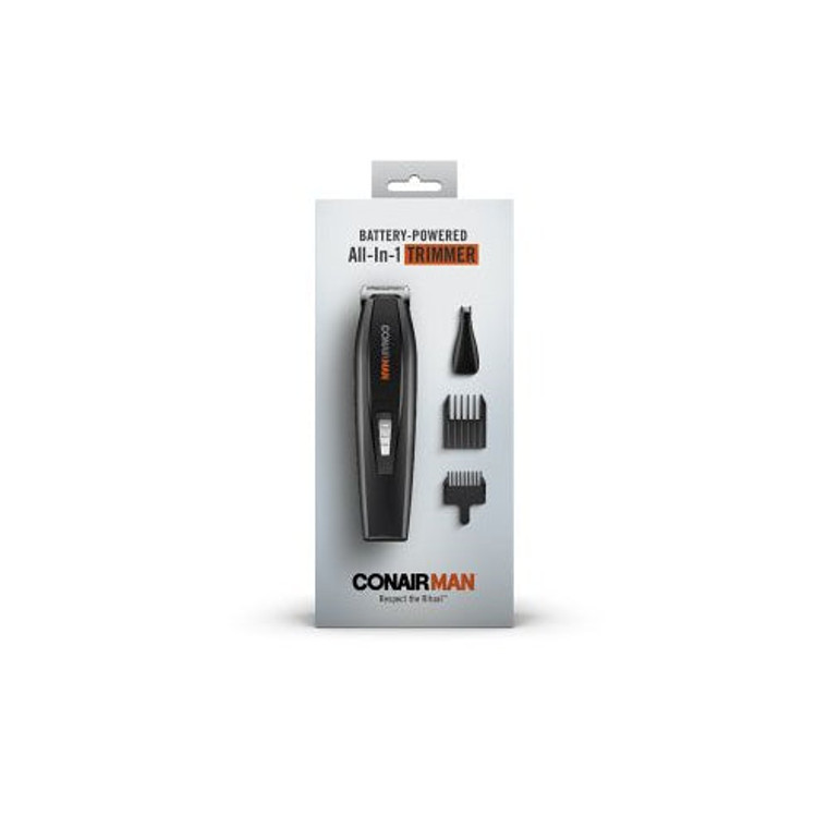 ConairMan All-in-1 Beard & Mustache Trimmer, Battery Operated, GMT175
