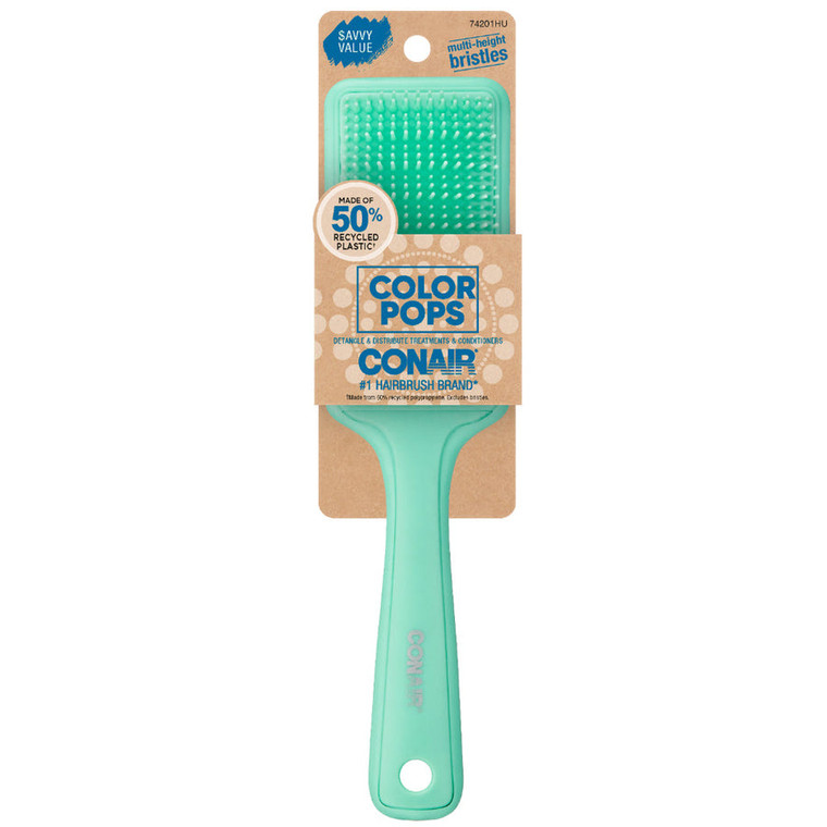 Conair Color Pops Detangling All Purpose Hair Brush Green - Teal