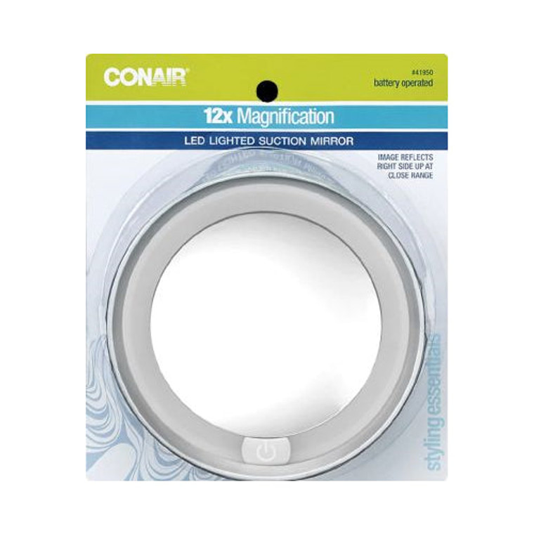 Conair 12X LED Dome Lighted Compact Mirror, 1.0 C