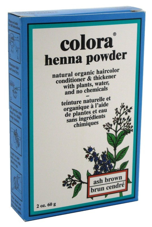 Colora Henna Powder Hair Color Ash Brown 2Oz