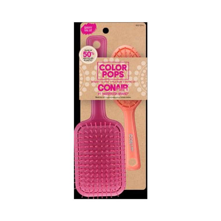 Conair Color Pops Detangle & Style Brush Set