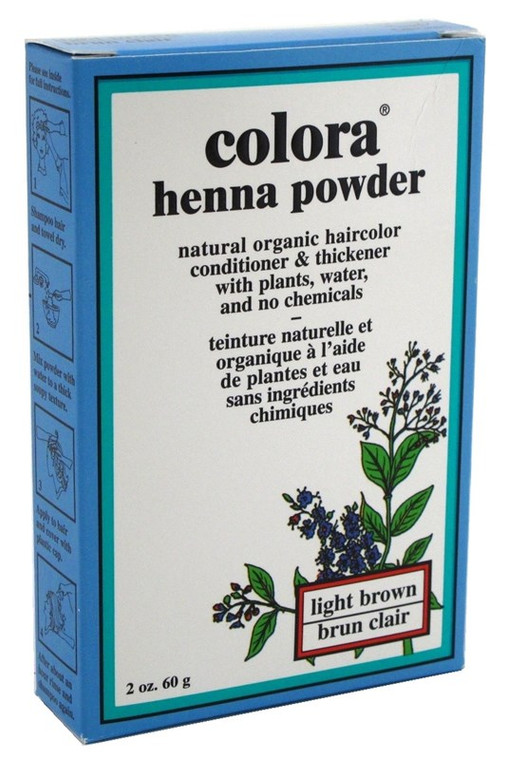 Colora Henna Powder Hair Color Light Brown 2Oz