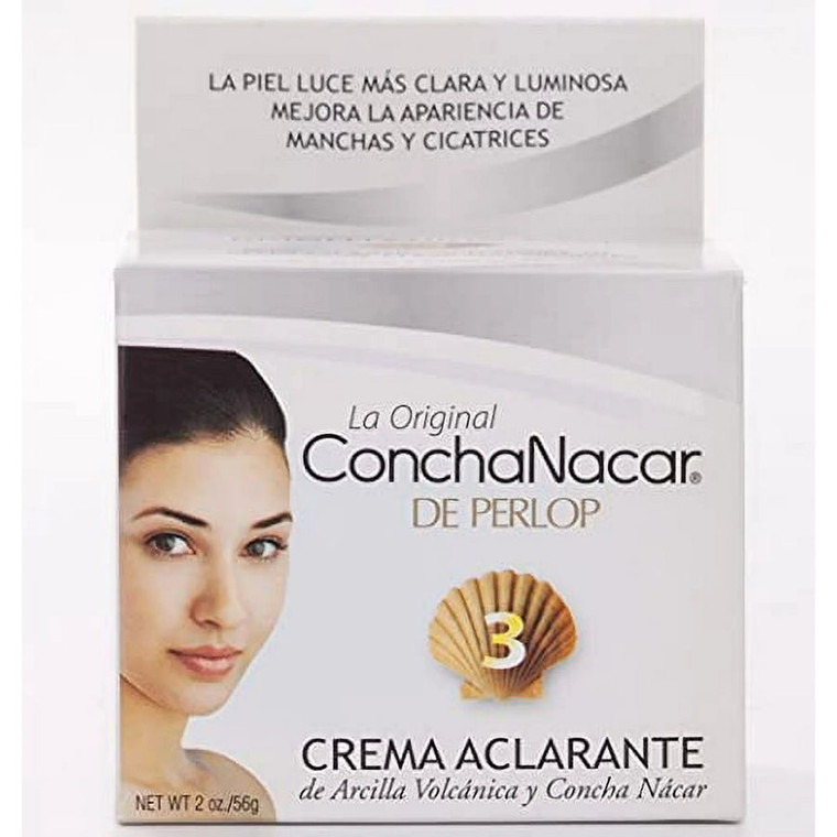 Concha Nacar De Perlop #3 Brightening Mask Whitening and Moisturizing Face Cream, 3 Oz