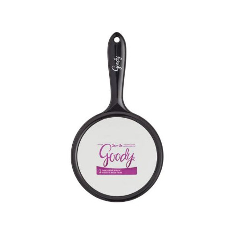 Goody Large Two Sided, Styling & Magnifying Mirror, Handheld, Assorted Colors, 1.0 CT