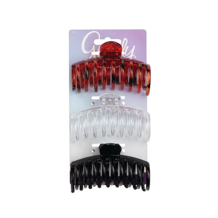 Goody Classics Medium Spiral Claw Clip, 3 CT