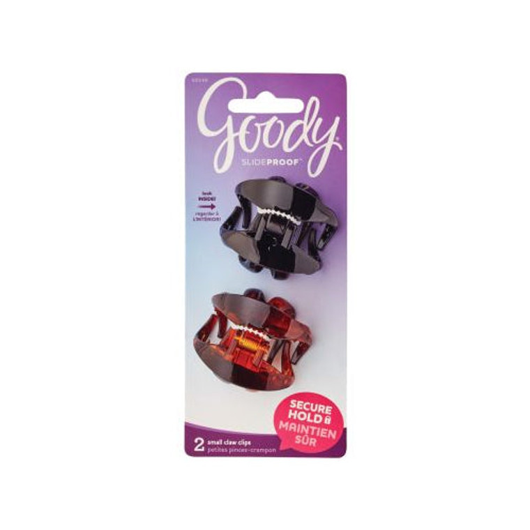 Goody SlideProof Wingless Small Claw Clip, 2 CT